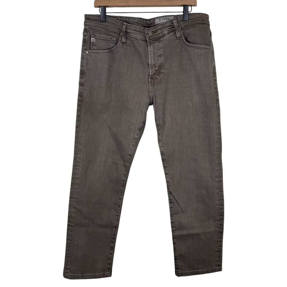 AG Adriano Goldschmied The Dylan Slim Fit Jeans Men's Taupe Gray Size 36R 36x26
